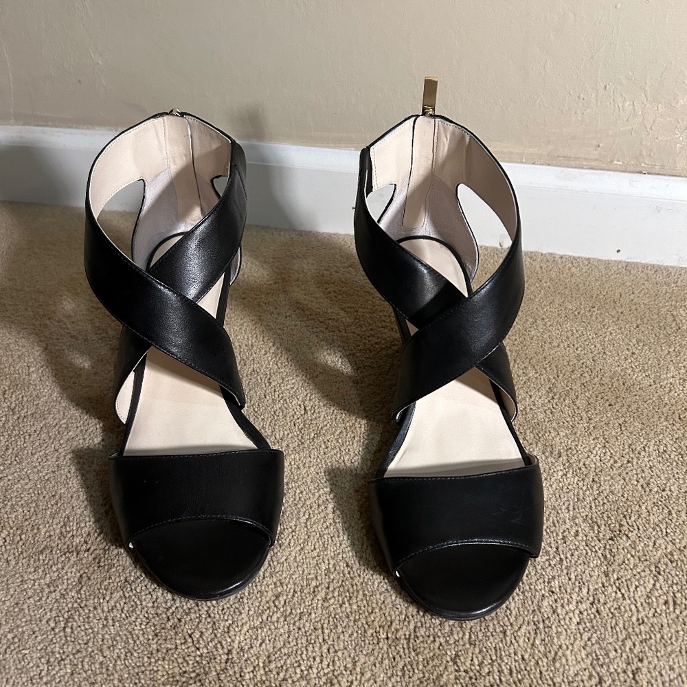 Kenneth Cole Black Criss Cross Heels